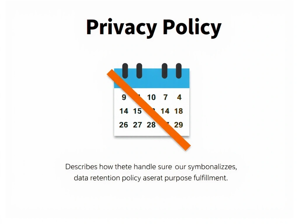 Illustration of a calendar with dates being crossed out, symbolizing data retention policy and deletion after purpose fulfillment.